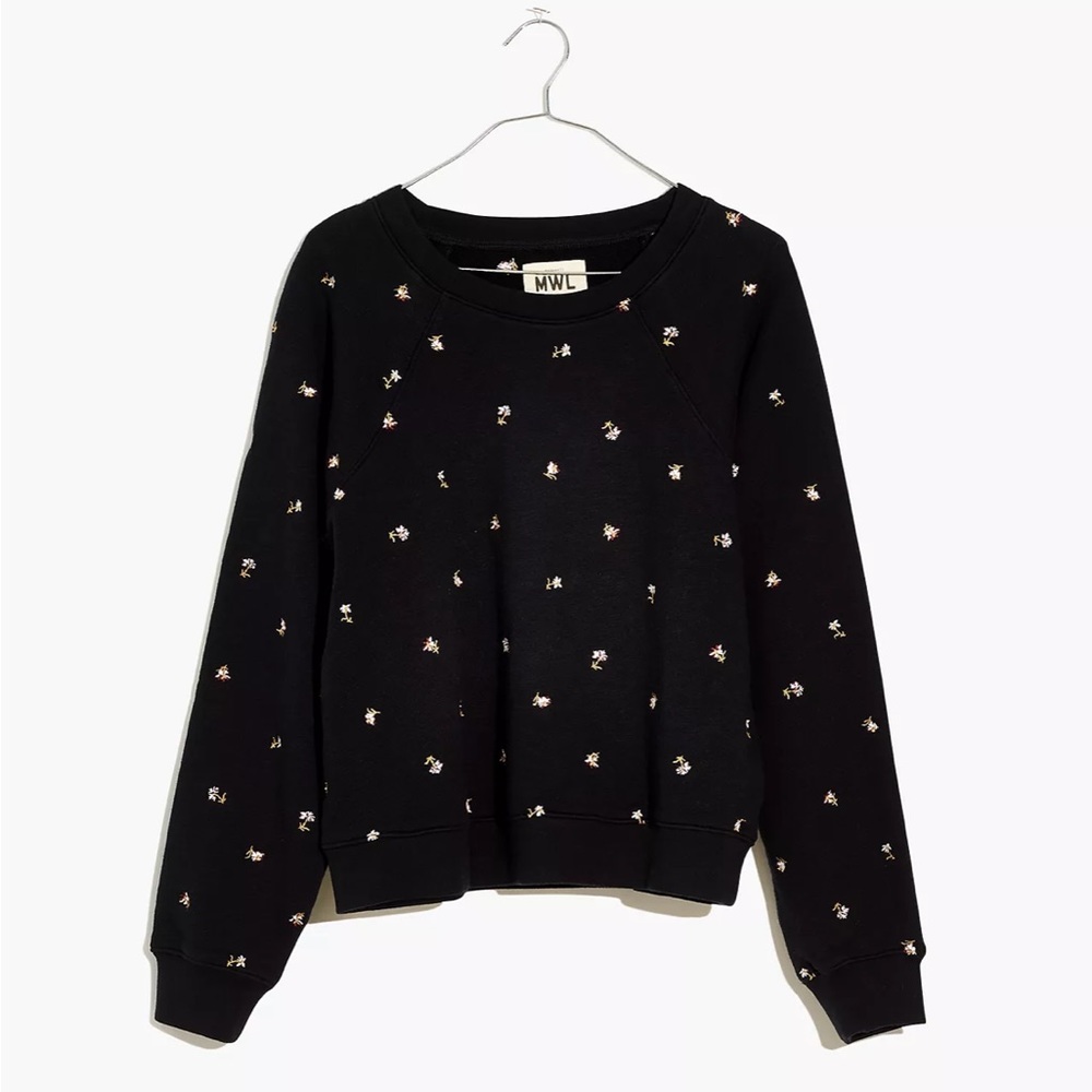 Madewell embroidered floral sweatshirt